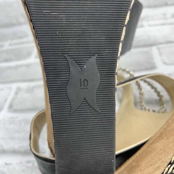 Modzori Reversible Tita 4 Women's Size 10 Black and Silver Wedge 2 in 1 Sandals - Picture 10 of 14